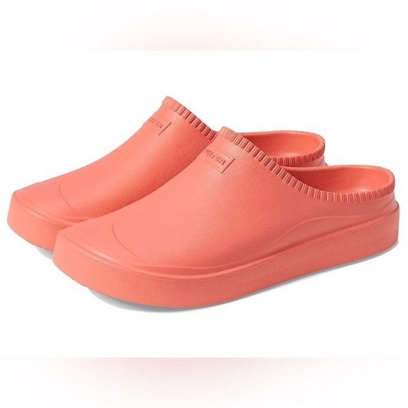 new  Hunter In/Out Bloom Algae Foam Clog in Persimmon Pink 297M0 - Picture 1 of 9